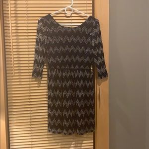 Navy and cream dress new with tags